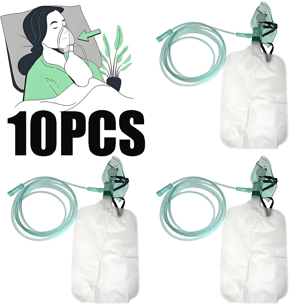 Oxygen Mask Non-Rebreather - 10 SZTUK Masek tlenowych dla dorosłych