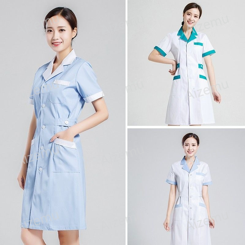 Medical Lab Coat - Unisexowa bluza medyczna z krótkim rękawem