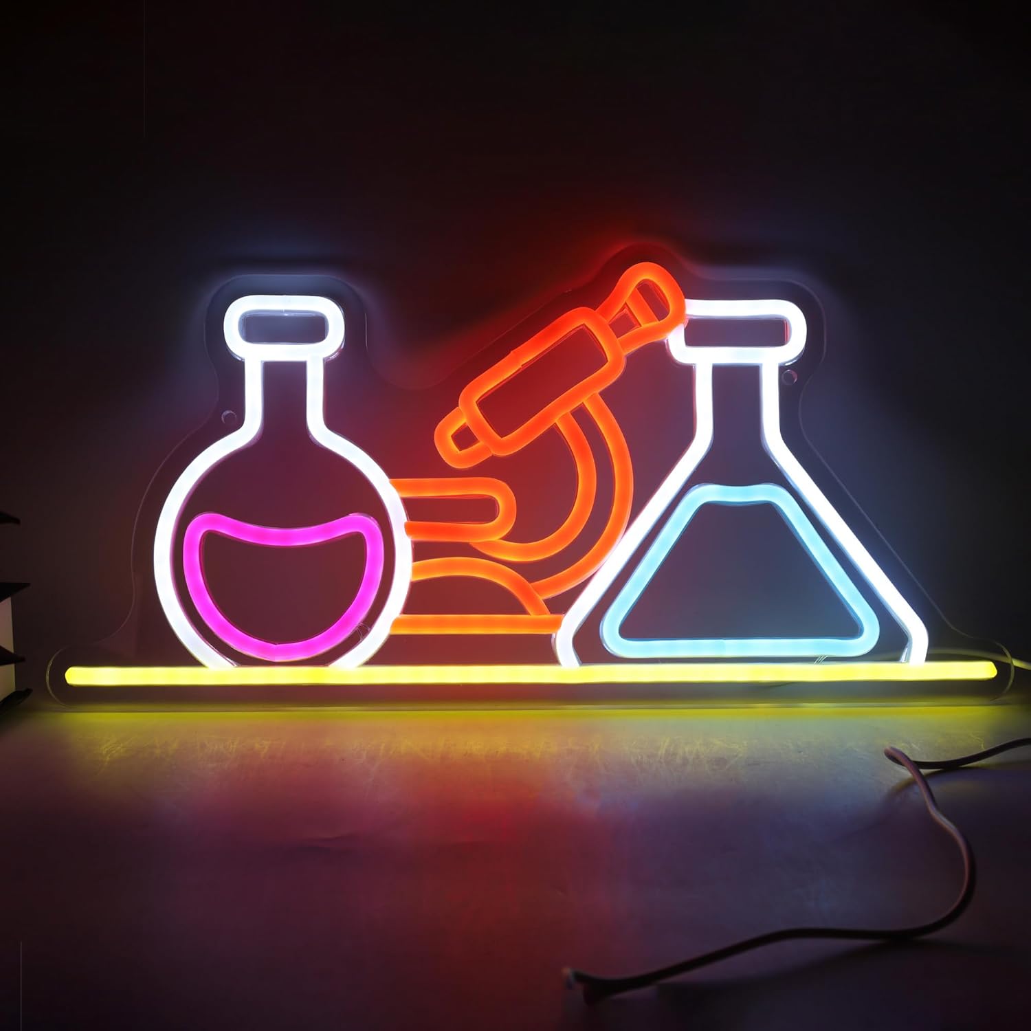 Medical Lab Study - Neonowy znak laboratoryjny, zasilany przez USB,